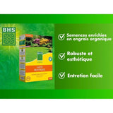 Semence de gazon - BHS - Gazon Rustique 1kg - Plus résistant et mieux protégé - Rapide et Durable - Tous Types de Terrain et Climats