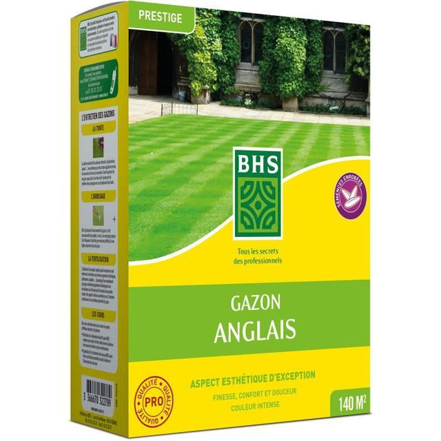 Semence de Gazon Anglais BHS - 3kg pour Jardins Haut de Gamme