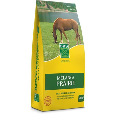 Semence de gazon - BHS - Mélange Prairie 5kg | 500m˛ | Pour zones extensives et pâturage | Rapide, résistant, sans entretien.