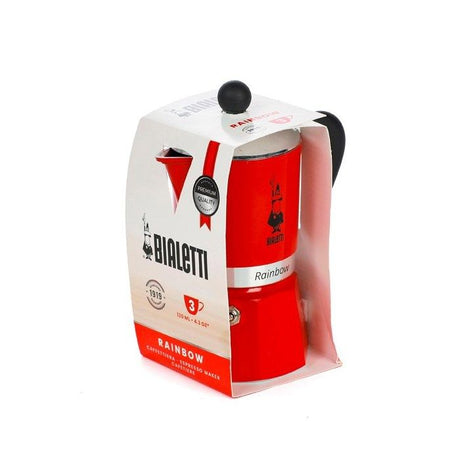 Cafetiere italienne - Bialetti - Moka Express - 3 Tasses - Rouge - Aluminium poli