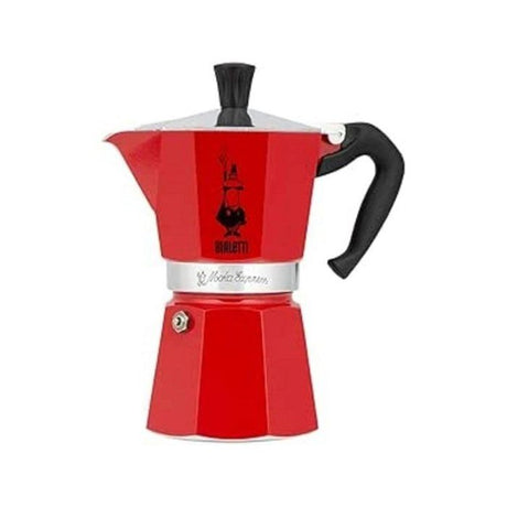 Cafetiere italienne - Bialetti - Moka Express - 3 Tasses - Rouge - Aluminium poli