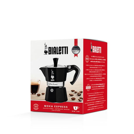 Cafetiere italienne - BIALETTI - La Mokina - Tous feux sauf induction - 1 tasse - 40 ml - Noir