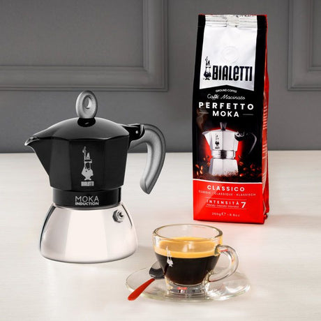 Cafetiere italienne - BIALETTI - MOKA Induction - 4 tasses - 150 ml - Noir
