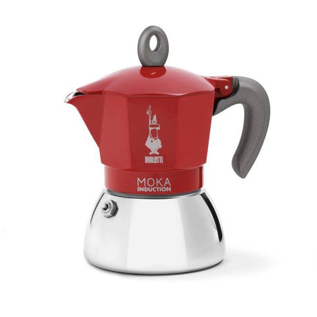 Cafetiere italienne - BIALETTI - MOKA Induction - 2 tasses - 100 ml - Rouge