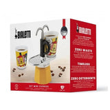 Set cafetiere italienne + 2 tasses - BIALETTI - Mini-express LICHTENSTEIN - 100 ml - Inox / Jaune