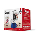 Set cafetiere italienne + 2 tasses - BIALETTI - Mini-express KANDINSKY - 100 ml - Inox / Bleu