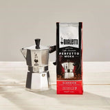 Cafetiere italienne + 1 Café Perfetto Moka Classico - BIALETTI - MOKA - 3 tasses - 0,30 L - Paquet de 250 g - Argent