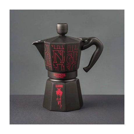 Cafetiere italienne - BIALETTI - Moka express - Collection Stranger Things - 3 tasses - 130 ml - Noir / Rouge
