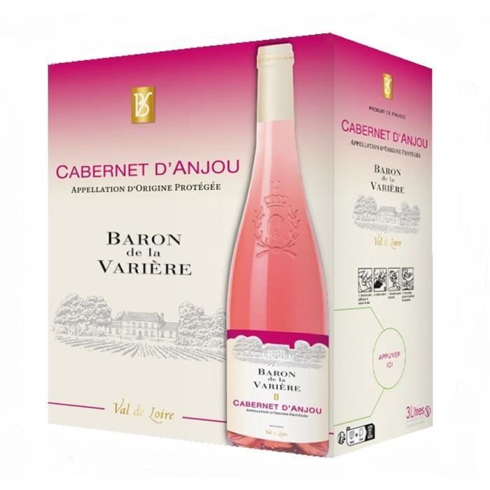 BIB Château la Variere Cabernet d'Anjou Demi-sec - Vin rosé de la Loire