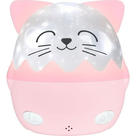 Veilleuse musicale sans fil - BIGBEN - Chat - Projection 360° - 13 films - 8 mélodies - Télécommande - Batterie USB-C