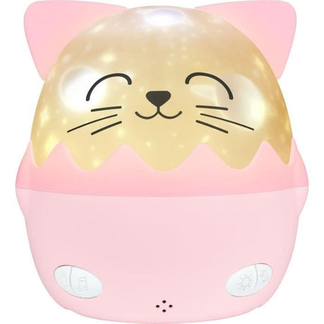 Veilleuse musicale sans fil - BIGBEN - Chat - Projection 360° - 13 films - 8 mélodies - Télécommande - Batterie USB-C