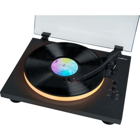 Tourne-disques BIGBEN INTERACTIVE PARTYBTTDLIGHT - Plateau lumineux - Entraînement par courroie - Bluetooth - Effets lumineux