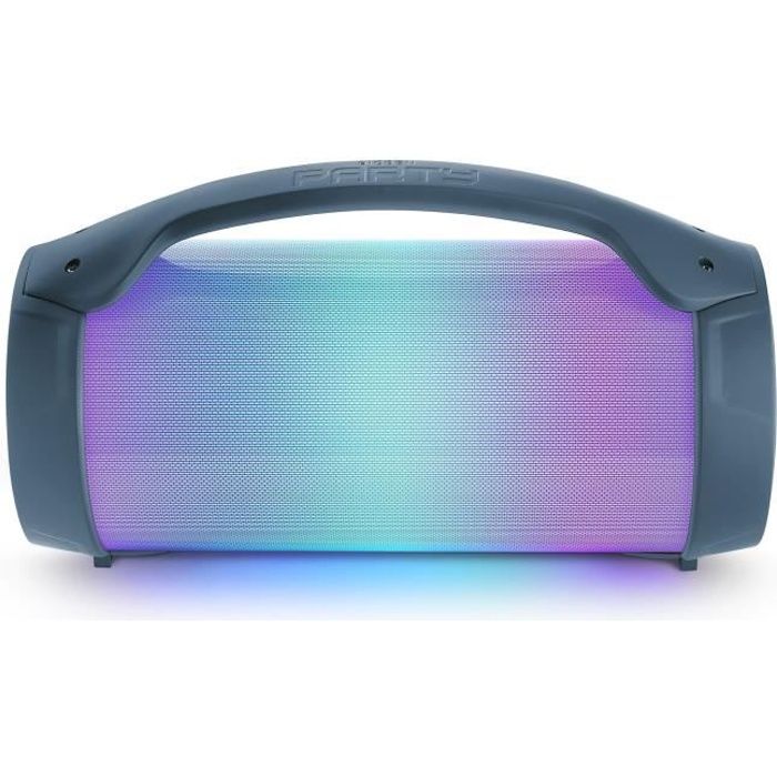 Enceinte lumineuse sans fil - BIGBEN PARTYBTLITEDB - Bluetooth - Micro inclus - Effets lumineux - 50W - Dark blue