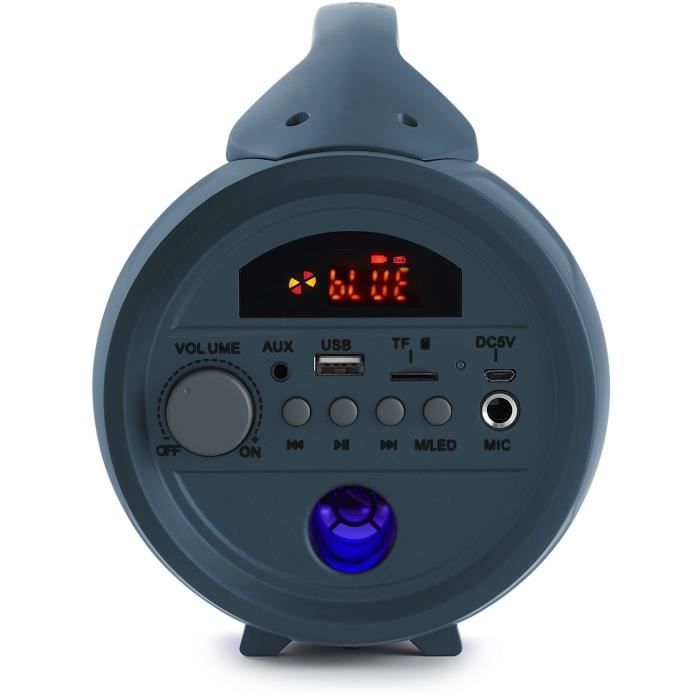 Enceinte lumineuse sans fil - BIGBEN PARTYBTLITEDB - Bluetooth - Micro inclus - Effets lumineux - 50W - Dark blue