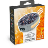 BIGBEN Party - Enceinte Bluetooth ronde avec dragonne et effets lumineux - 15W - Gris et orange camouflage