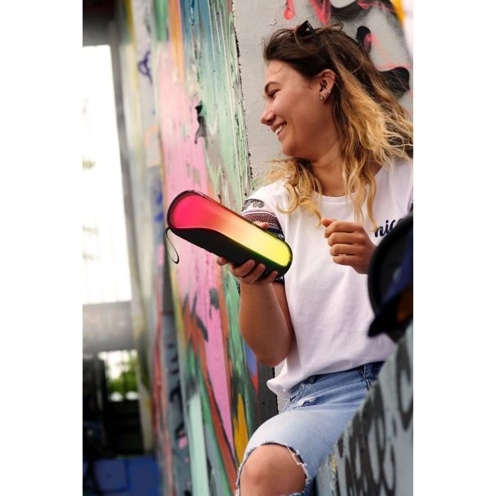 Enceinte lumineuse sans fil 180° - BIGBEN PARTYBTTUBEBK - Bluetooth - 30W - Autonomie 4h