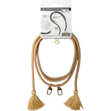 Coque bandouliere - BBC - Beige - Pompons - Universelle amovible - Longueur ajustable