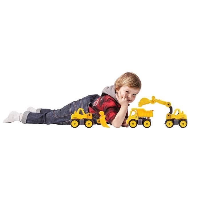 Véhicule miniature Power Worker Mini Camion Benne, Jaune, BIG, 177 g, des 3 ans
