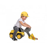 Porteur Big Worker Maxi Pelleteuse - SILVERTORN - Jaune et gris - Pour enfant de 3 ans et plus - Jusqu'a 50 kg