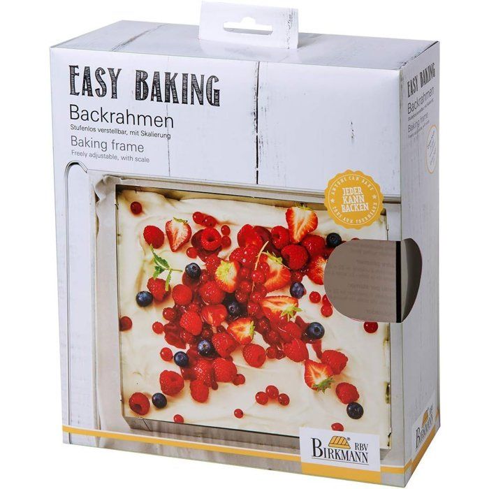 Cadre de cuisson ajustable - BIRKMANN - EASY BAKING - Acier - 22 x 25 a 43 x 48 cm, H 7 cm