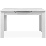 Table extensible - BIRMINGHAM - 80A - Ouverture synchonisÈe automatique - DÈcor blanc - 6 / 8 personnes - 125-165 x 75 x 80 cm