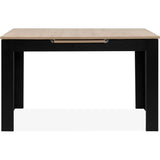 Table extensible - BIRMINGHAM - 80A - Ouverture synchonisÈe automatique - Chene / noir -  6 / 8 personnes - 125-165 x 75 x 80 cm