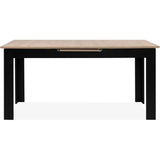 Table extensible - BIRMINGHAM - 80B - Ouverture synchonisÈe automatique - Chene / noir - 8 / 10 personnes - 160-200 x 75 x 80 cm