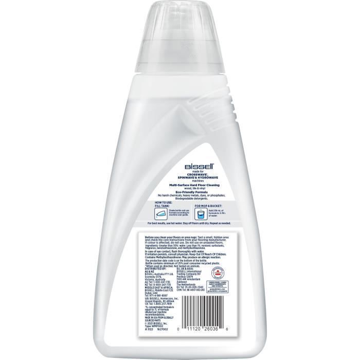 Nettoyant pour sols avec formule Naturelle - BISSELL - B3122 Crosswave - 1L, SpÈcial Animaux, Nettoyage Multi-Surfaces