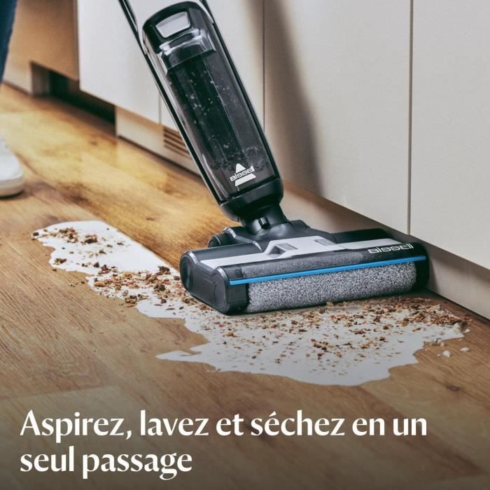 BISSELL Crosswave HF3 Select 3639N - Nettoyeur 3 en 1 sans fil - Silencieux et maniable