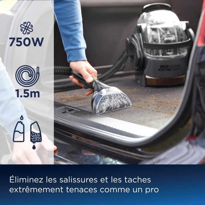 BISSELL SpotClean Auto Pro Select 3730N - Détache, Nettoie et Aspire - Réservoir grande capacité - Longue portée