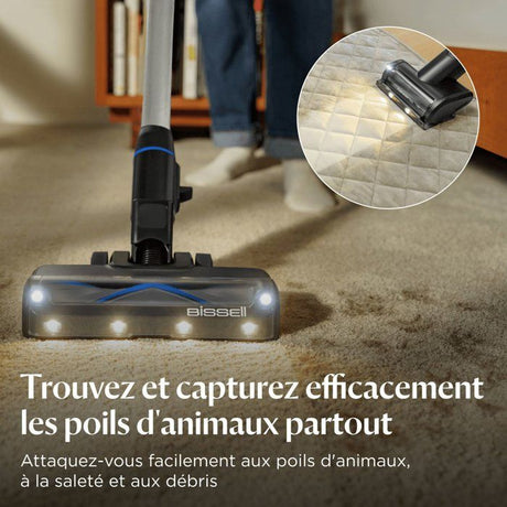 BISSELL PowerClean FurGuard Select - Aspirateur Balai sans fil - Puissance 280 W - Autonomie 50 min - Spécial animaux