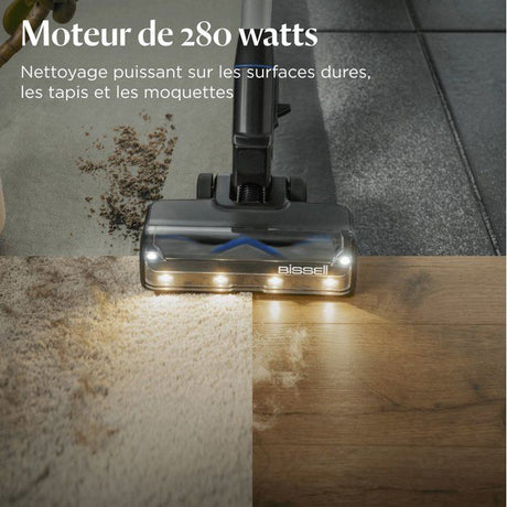 BISSELL PowerClean FurGuard Select - Aspirateur Balai sans fil - Puissance 280 W - Autonomie 50 min - Spécial animaux