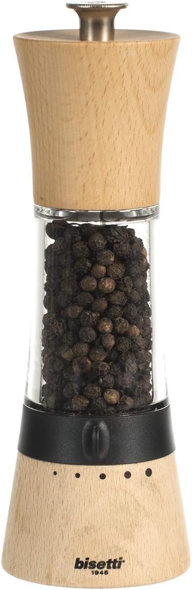Moulin a poivre - BISETTI - PISA - 18 cm - Bois / Acryl