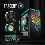 Boitier PC sans alimentation - BITFENIX Tracery ARGB (Noir) - Moyen tour - Format E-ATX