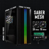 Boitier PC sans alimentation - BITFENIX Saber Mesh (Noir) - Moyen tour - Format ATX