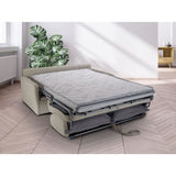 Canapé convertible express - 3 places - LINCOLN - Tissu Beige - 175 x 100 x 87 cm - MONDO