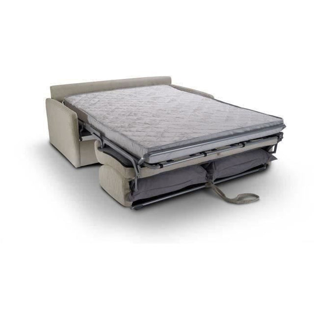 Canapé convertible express - 3 places - LINCOLN - Velours côtelé Beige - 175 x 100 x 87 cm - MONDO