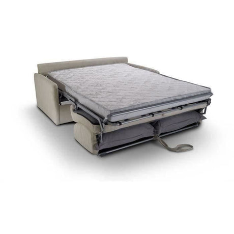 Canapé convertible express - 3 places - LINCOLN - Velours côtelé Beige - 175 x 100 x 87 cm - MONDO