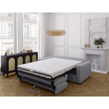 Canapé convertible express - MARIUS - Tissu Gris clair - matelas 14cm - 190 x 100 x 87 cm