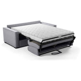Canapé convertible express - MARIUS - Tissu Gris clair - matelas 14cm - 190 x 100 x 87 cm