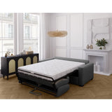 Canapé convertible express - MARIUS - Tissu Anthracite - matelas 14cm - 190 x 100 x 87 cm