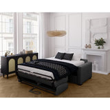 Canapé convertible express - MARIUS - Tissu Anthracite - matelas 14cm - 190 x 100 x 87 cm
