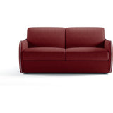 Canapé convertible express - AGATHE - Tissu Rouge - matelas 14cm - 175 x 100 x 87 cm
