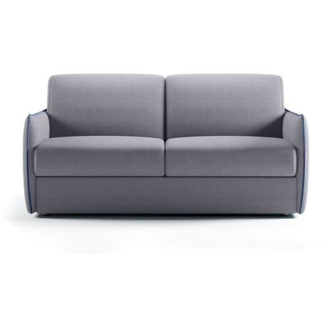 Canapé convertible express - matelas 14cm - AGATHE - Tissu Gris - 175 x 100 x 87 cm