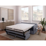 Canapé convertible express - matelas 14cm - AGATHE - Tissu Gris - 175 x 100 x 87 cm