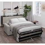 Canapé convertible express JOHN - 3 places - Tissu gris - 190 x 100 x 87 cm