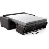 Canapé convertible express JOHN - 3 places - Tissu anthracite - 190 x 100 x 87 cm