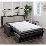 Canapé convertible express JOHN - 3 places - Tissu anthracite - 190 x 100 x 87 cm