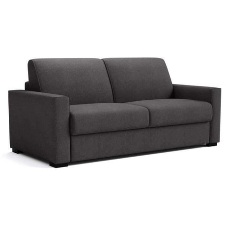 Canapé convertible express JOHN - 3 places - Tissu anthracite - 190 x 100 x 87 cm