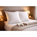 Lot de 2 Oreillers Coton - BLANREVE - 60 x 60 cm - Blanc